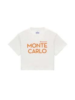 Sergio Tacchini Women's Terry Jacquard Cropped T-Shirt- OFF WHITE Online