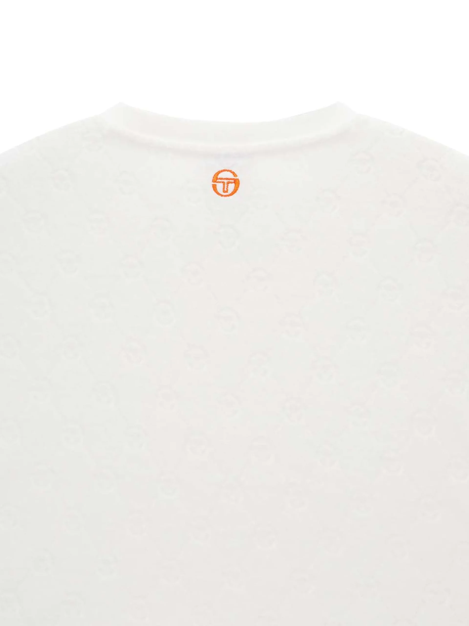 Sergio Tacchini Women's Terry Jacquard Cropped T-Shirt- OFF WHITE Online